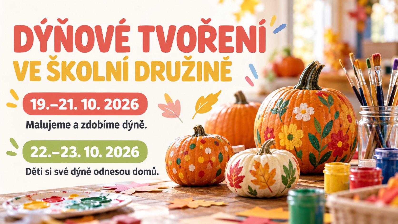 Dýňové tvoření ve školní družině